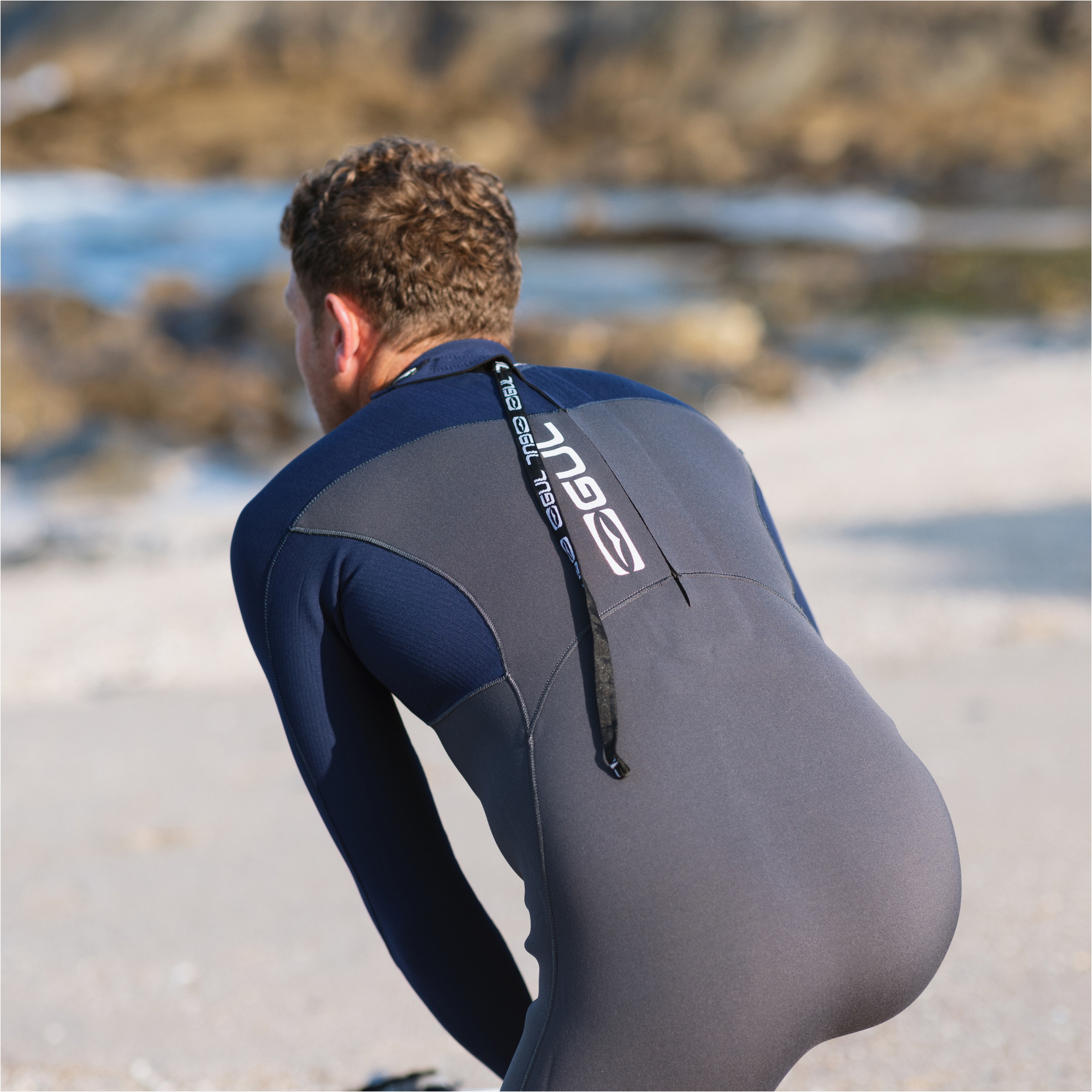 2026 Gul Mens Yulex Flexor 4/3mm Back Zip Wetsuit FX1217 - Black / Blue